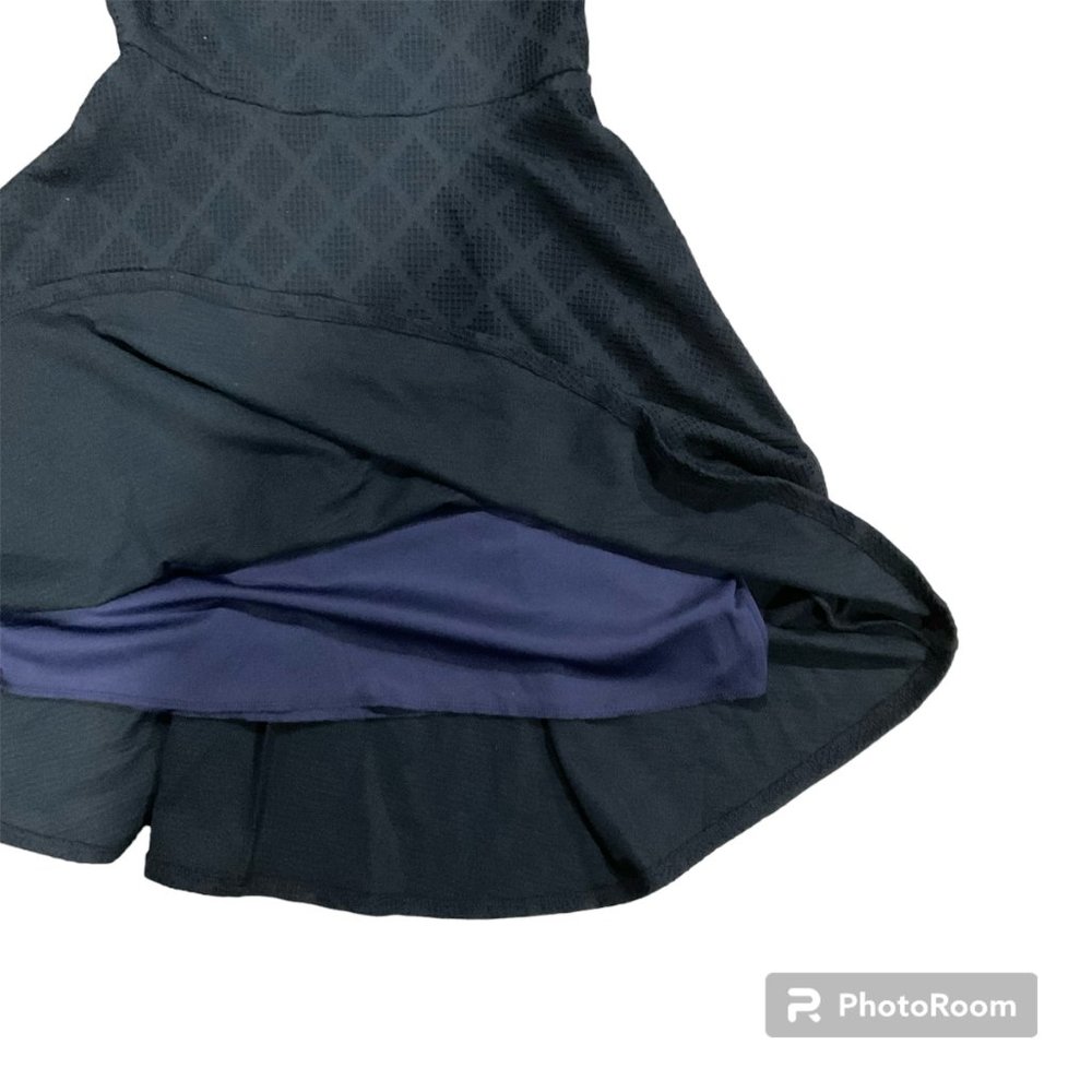 Le Lis Navy A-Line Textured Dress- Medium - Picture 4 of 4